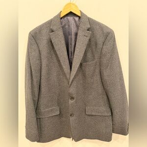 Lauren Ralph Lauren Gray Wool Blazer Sport Coat Mens 46L Two Button‎